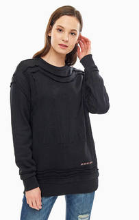 Хлопковый свитшот с вышивкой и нашивками Armani Exchange