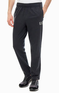 Спортивные хлопковые брюки черного цвета EA7