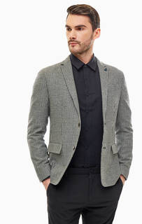 Полушерстяной пиджак в клетку Calvin Klein