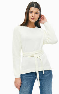 Джемпер молочного цвета с поясом Armani Exchange
