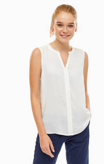 Блуза молочного цвета без рукавов Tom Tailor Denim