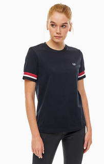 Футболка с эластичными вставками на рукавах Fred Perry