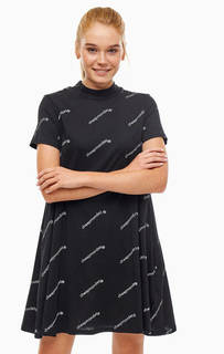 Короткое хлопковое платье с логотипом бренда Cheap Monday