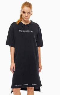 Черное хлопковое платье оверсайз Cheap Monday