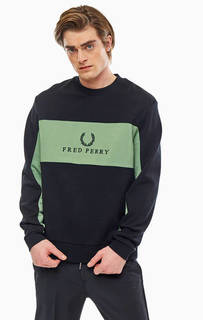 Свитшот из хлопка с логотипом бренда Fred Perry