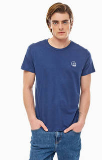 Синяя хлопковая футболка Cheap Monday