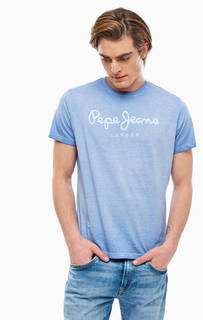 Футболка из хлопка с логотипом бренда Pepe Jeans
