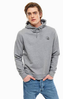 Серая хлопковая толстовка с капюшоном Cheap Monday