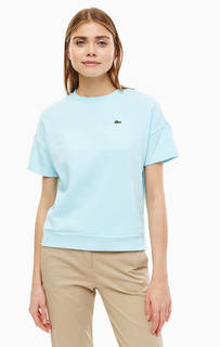 Свитшот из хлопка с короткими рукавами Lacoste
