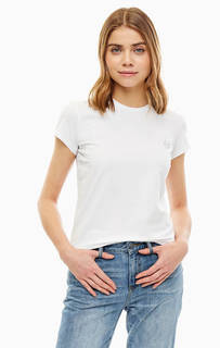 Белая хлопковаая футболка Armani Exchange