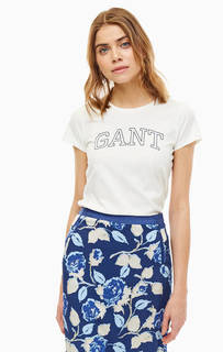 Хлопковая футболка с короткими рукавами Gant