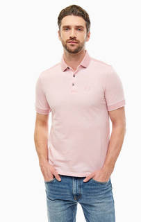 Розовая футболка поло из хлопка Armani Exchange