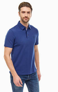 Синяя хлопковая футболка поло Armani Exchange