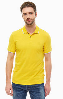 Желтая хлопковая футболка поло Armani Exchange