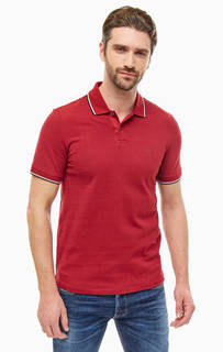 Бордовая футболка поло из хлопка Armani Exchange