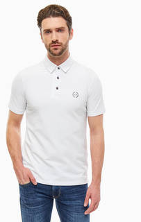 Белая хлопковая футболка поло Armani Exchange