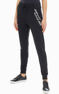 Черные хлопковые брюки с манжетами Armani Exchange