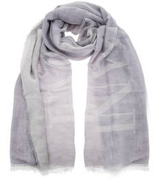 Сиреневый палантин с содержанием хлопка Emporio Armani