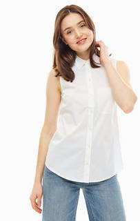 Белая хлопковая рубашка с карманом Armani Exchange