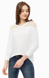 Белый джемпер с полупрозрачными вставками Armani Exchange
