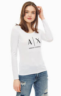 Хлопковая футболка с логотипом бренда Armani Exchange