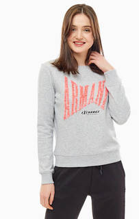 Свитшот серого цвета с пайетками Armani Exchange