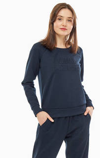 Темно-синий свитшот с логотипом бренда Armani Exchange