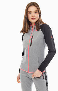 Серая толстовка из вискозы с капюшоном EA7