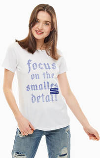 Хлопковая футболка с контрастным принтом Armani Exchange