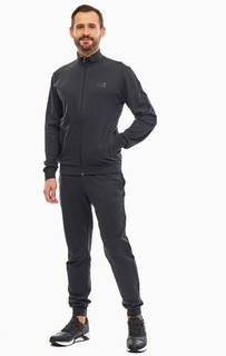 Черный спортивный костюм из хлопка EA7