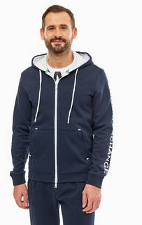 Темно-синяя толстовка на молнии с капюшоном Armani Exchange