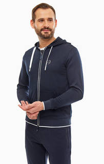 Темно-синяя толстовка на молнии с капюшоном Armani Exchange
