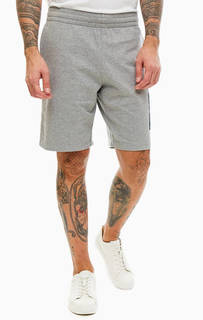 Серые хлопковые шорты с принтом EA7