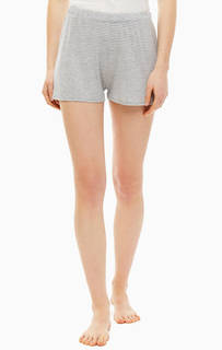 Домашние серые шорты в полоску Emporio Armani