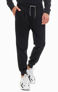 Черные брюки из вискозы с манжетами Armani Exchange