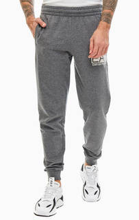 Серые хлопковые брюки джоггеры EA7