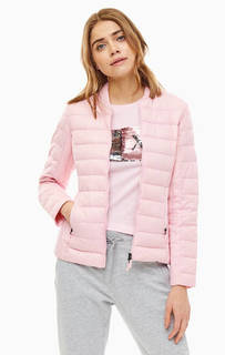 Розовый пуховик со скрытым капюшоном Armani Exchange