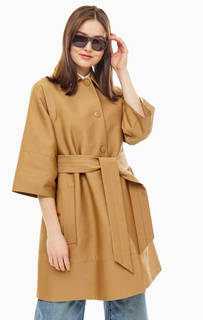 Бежевый плащ на кнопках Armani Exchange
