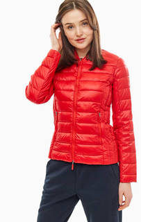 Красный пуховик со скрытым капюшоном Armani Exchange