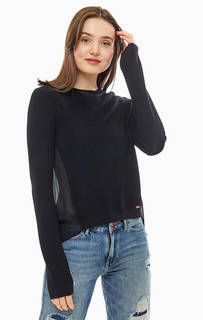 Черный джемпер с полупрозрачной спинкой Armani Exchange