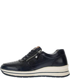 Кожаные кроссовки на молнии и шнуровке Tamaris