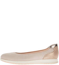 Розовые замшевые балетки Tamaris