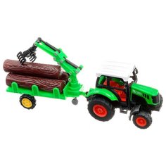 Трактор ТЕХНОПАРК с прицепом в