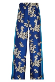 Синие брюки с цветочным принтом P.A.R.O.S.H.
