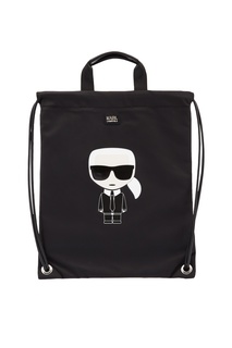 Черная сумка с рисунком Karl Lagerfeld