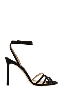 Черные замшевые босоножки Mimi 100 Jimmy Choo