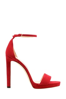 Красные замшевые босоножки Misty 120 Jimmy Choo