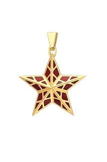 Золотая брошь-подвеска с эмалью из коллекции "Magic Star" Кремлевские Мастера