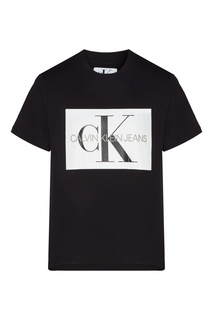 Черная футболка с монограммой Calvin Klein