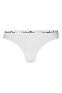Белые стринги с широким поясом Calvin Klein